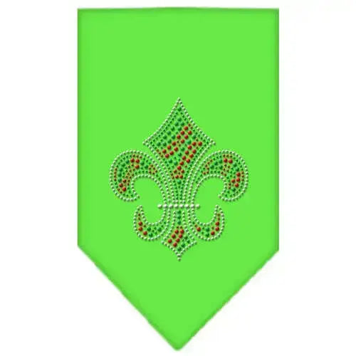 Christmas-Fleur-De-Lis-Rhinestone-Bandana-Lime-Green-Large-GreatEagleInc-319057615