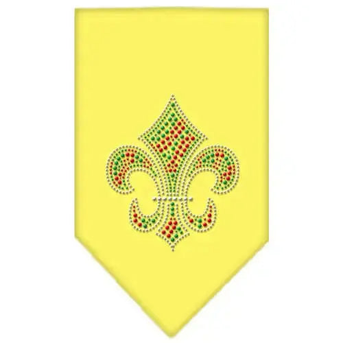 Christmas-Fleur-De-Lis-Rhinestone-Bandana-Yellow-Large-GreatEagleInc-319056931