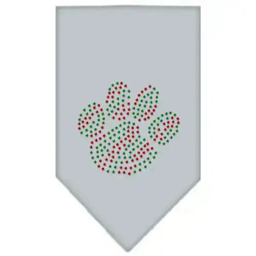 Christmas-Paw-Rhinestone-Bandana-Grey-Large-GreatEagleInc-319055533
