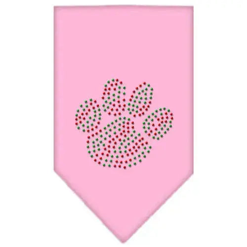 Christmas-Paw-Rhinestone-Bandana-Light-Pink-Small-GreatEagleInc-318584570