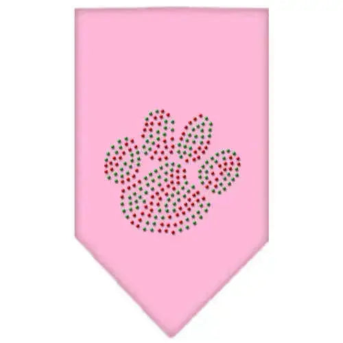 Christmas-Paw-Rhinestone-Bandana-Light-Pink-Small-GreatEagleInc-318584570