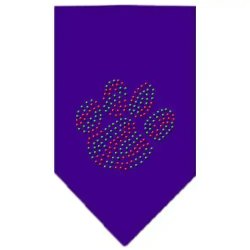 Christmas-Paw-Rhinestone-Bandana-Purple-Small-GreatEagleInc-319053949