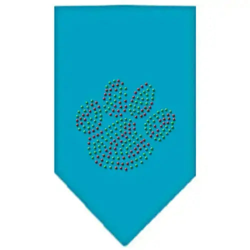 Christmas-Paw-Rhinestone-Bandana-Turquoise-Large-GreatEagleInc-319054935