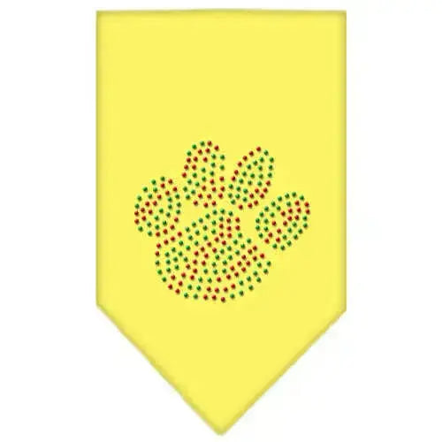 Christmas-Paw-Rhinestone-Bandana-Yellow-Small-GreatEagleInc-319053635