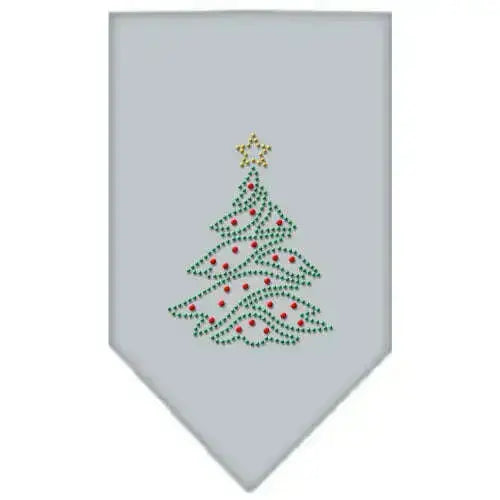 Christmas-Tree-Rhinestone-Bandana-Grey-Small-GreatEagleInc-319051696