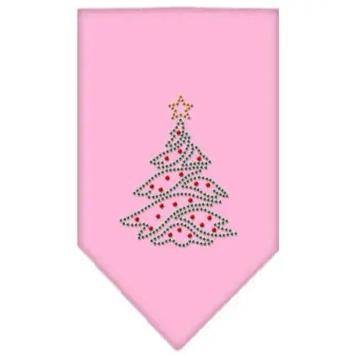 Christmas-Tree-Rhinestone-Bandana-Light-Pink-Large-GreatEagleInc-319052731