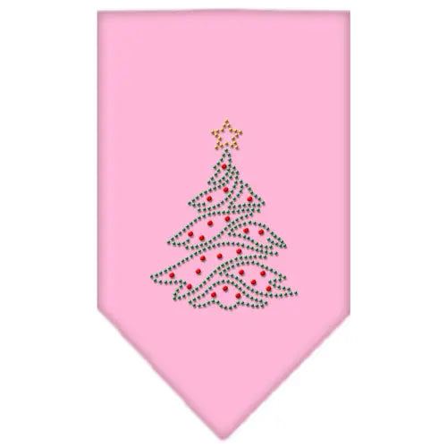 Christmas Tree Rhinestone Bandana Light Pink Small Default Title