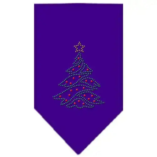 Christmas-Tree-Rhinestone-Bandana-Purple-Large-GreatEagleInc-319052498