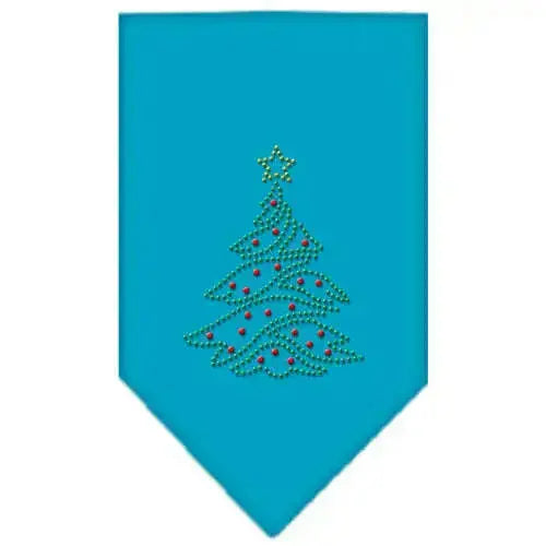 Christmas-Tree-Rhinestone-Bandana-Turquoise-Large-GreatEagleInc-319052262