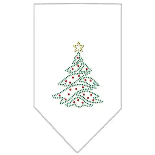 Christmas-Tree-Rhinestone-Bandana-White-Large-GreatEagleInc-319052197
