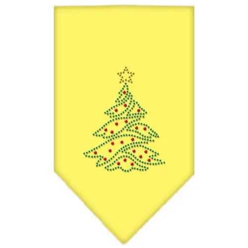 Christmas Tree Rhinestone Bandana Yellow Large Default Title