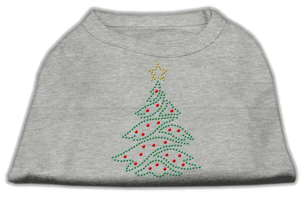 Christmas-Tree-Rhinestone-Shirt-Grey-M-GreatEagleInc-319947469
