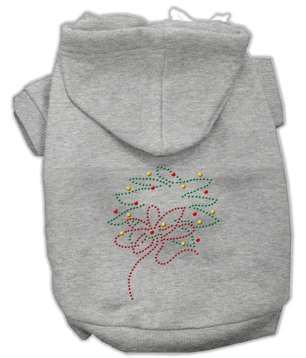 Christmas Wreath Hoodie Grey Xs Default Title