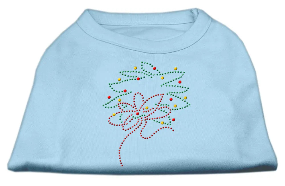 Christmas Wreath Rhinestone Shirt Baby Blue M Default Title