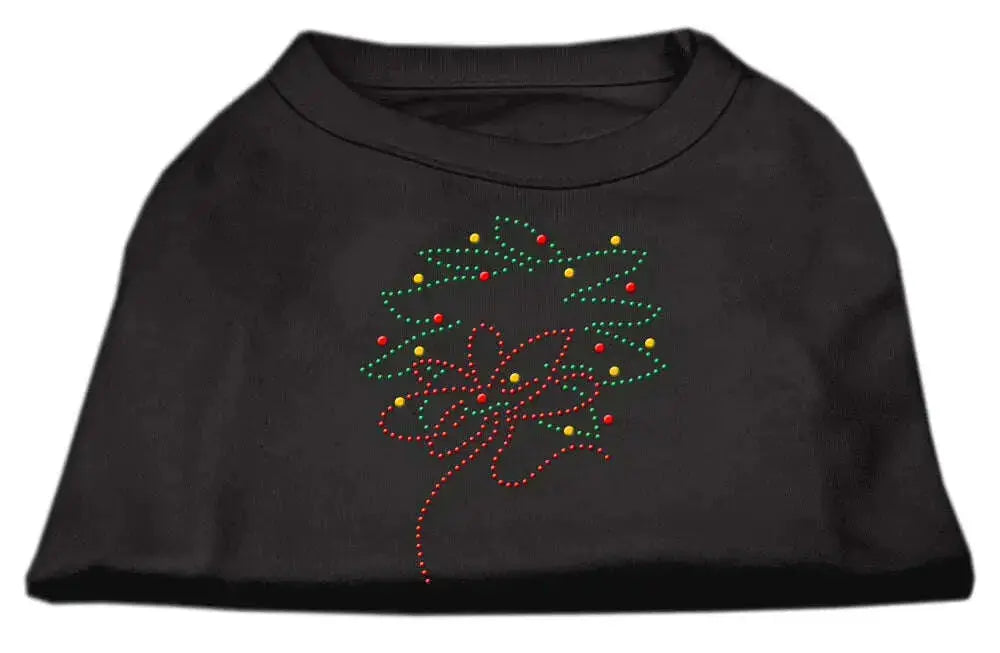 Christmas-Wreath-Rhinestone-Shirt-Black-M-GreatEagleInc-319855751