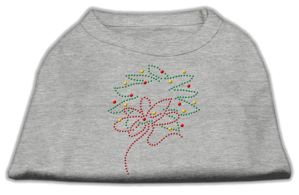 Christmas Wreath Rhinestone Shirt Grey Xs Default Title