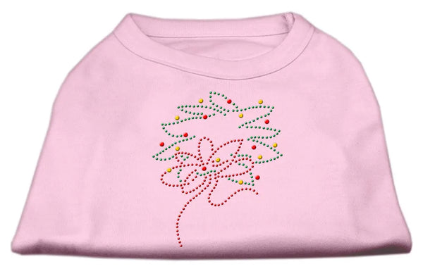 Christmas Wreath Rhinestone Shirt Light Pink Xxxl Default Title