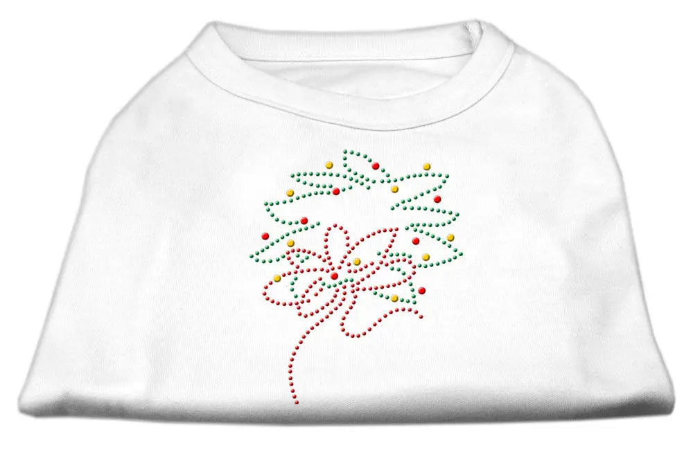 Christmas Wreath Rhinestone Shirt White S Default Title