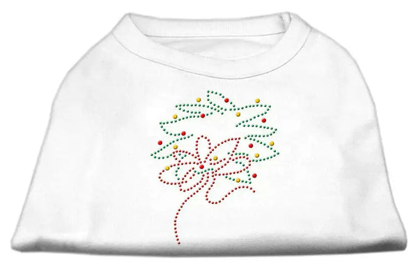 Christmas-Wreath-Rhinestone-Shirt-White-Xl-GreatEagleInc-319854147