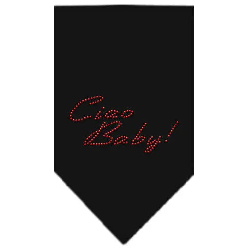 Ciao Baby Rhinestone Bandana Black Small Default Title