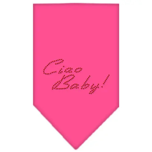 Ciao Baby Rhinestone Bandana Bright Pink Large Default Title