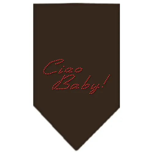 Ciao Baby Rhinestone Bandana Cocoa Small Default Title