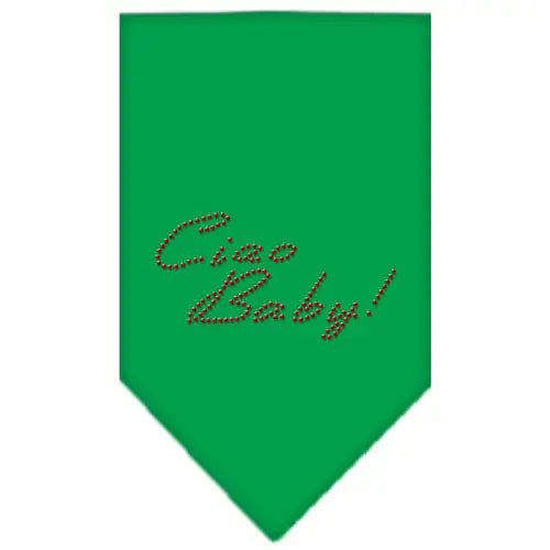Ciao Baby Rhinestone Bandana Emerald Green Small Default Title