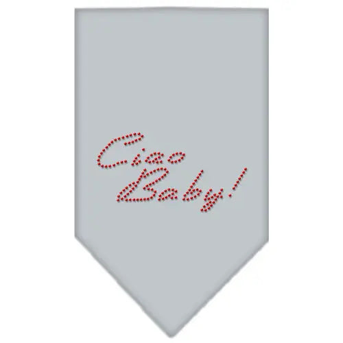 Ciao Baby Rhinestone Bandana Grey Small Default Title