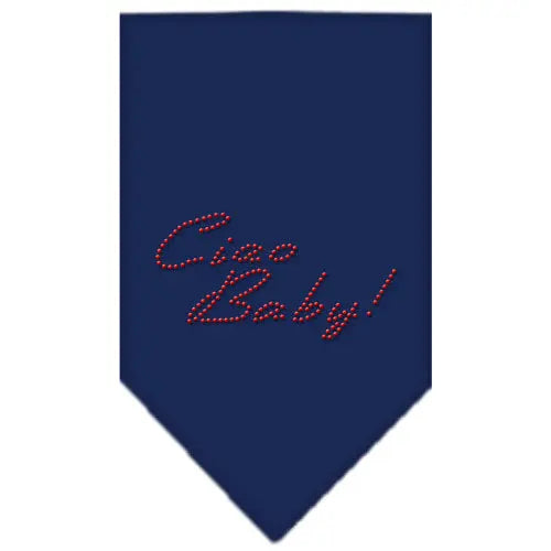 Ciao Baby Rhinestone Bandana Navy Blue Small Default Title