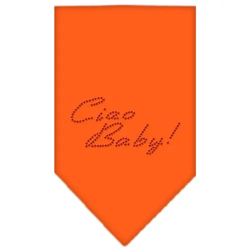 Ciao Baby Rhinestone Bandana Orange Small Default Title