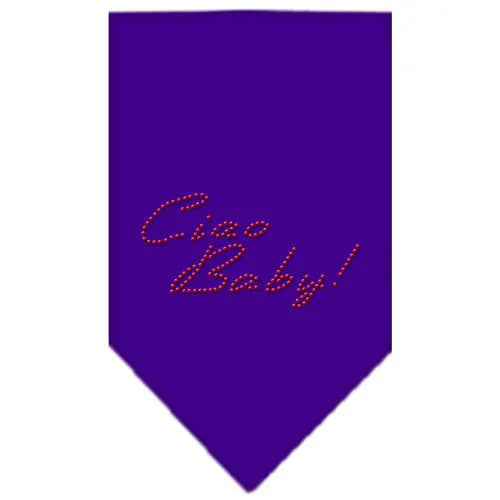 Ciao Baby Rhinestone Bandana Purple Small Default Title