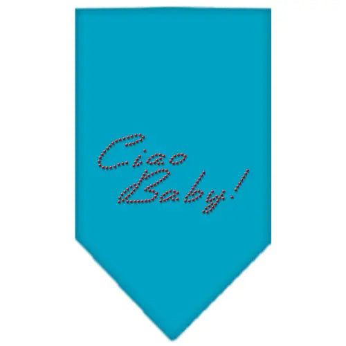 Ciao Baby Rhinestone Bandana Turquoise Small Default Title