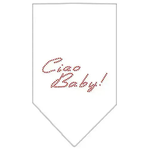 Ciao-Baby-Rhinestone-Bandana-White-Small-GreatEagleInc-318987134