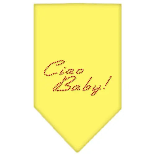 Ciao Baby Rhinestone Bandana Yellow Small Default Title