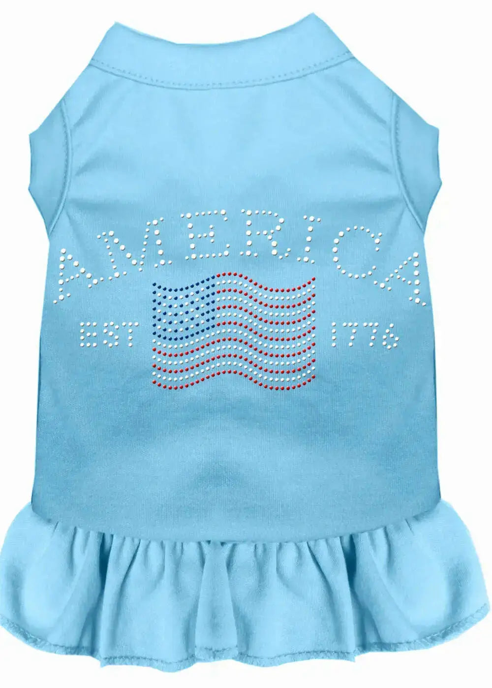 Classic-America-Rhinestone-Dress-Baby-Blue-4x-GreatEagleInc-318679330