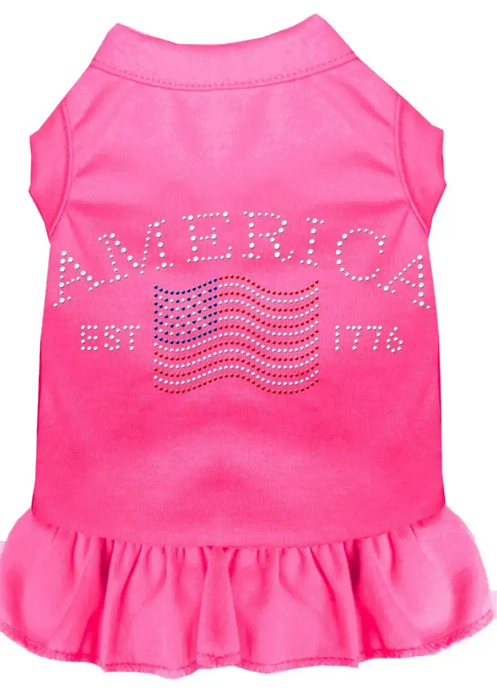 Classic-America-Rhinestone-Dress-Bright-Pink-Lg-GreatEagleInc-319538129