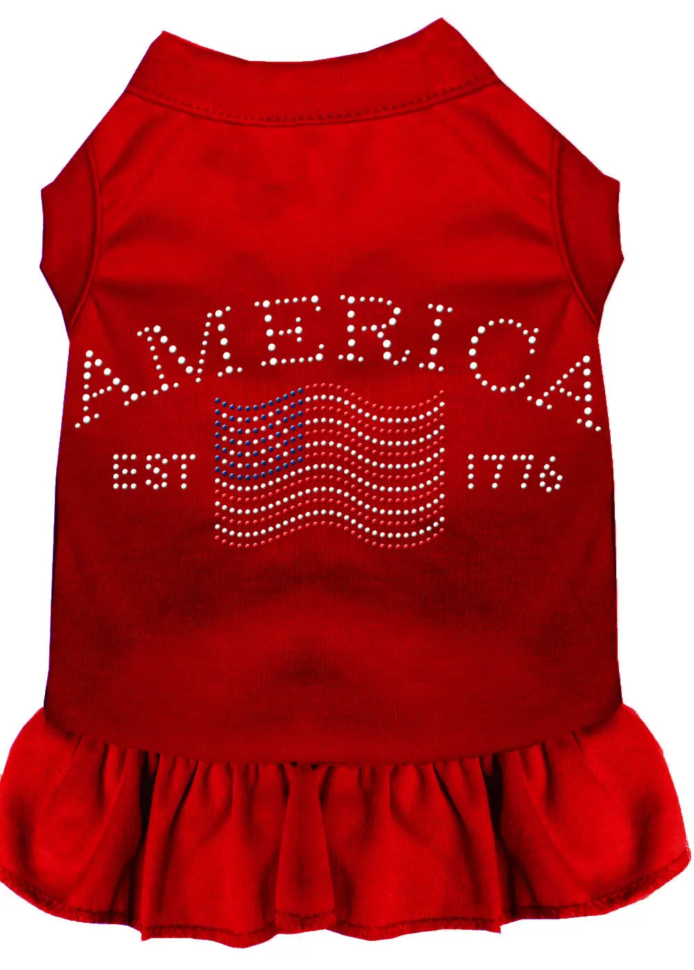 Classic America Rhinestone Dress Red 4x Default Title