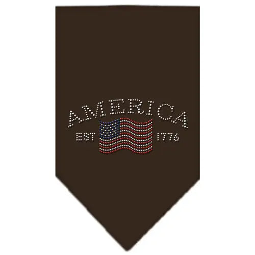 Classic American Rhinestone Bandana Cocoa Small Default Title