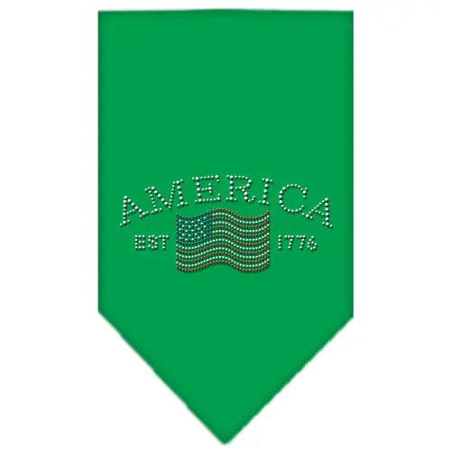 Classic American Rhinestone Bandana Emerald Green Large Default Title