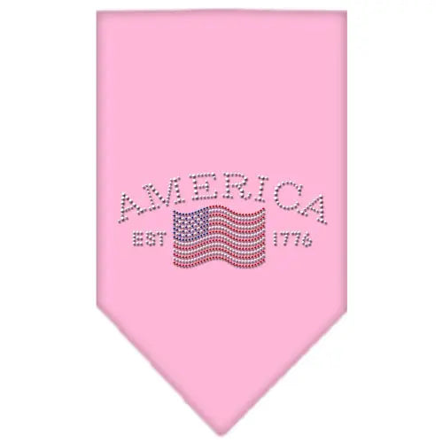 Classic American Rhinestone Bandana Light Pink Large Default Title