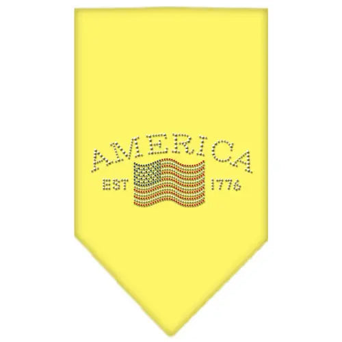 Classic American Rhinestone Bandana Yellow Small Default Title