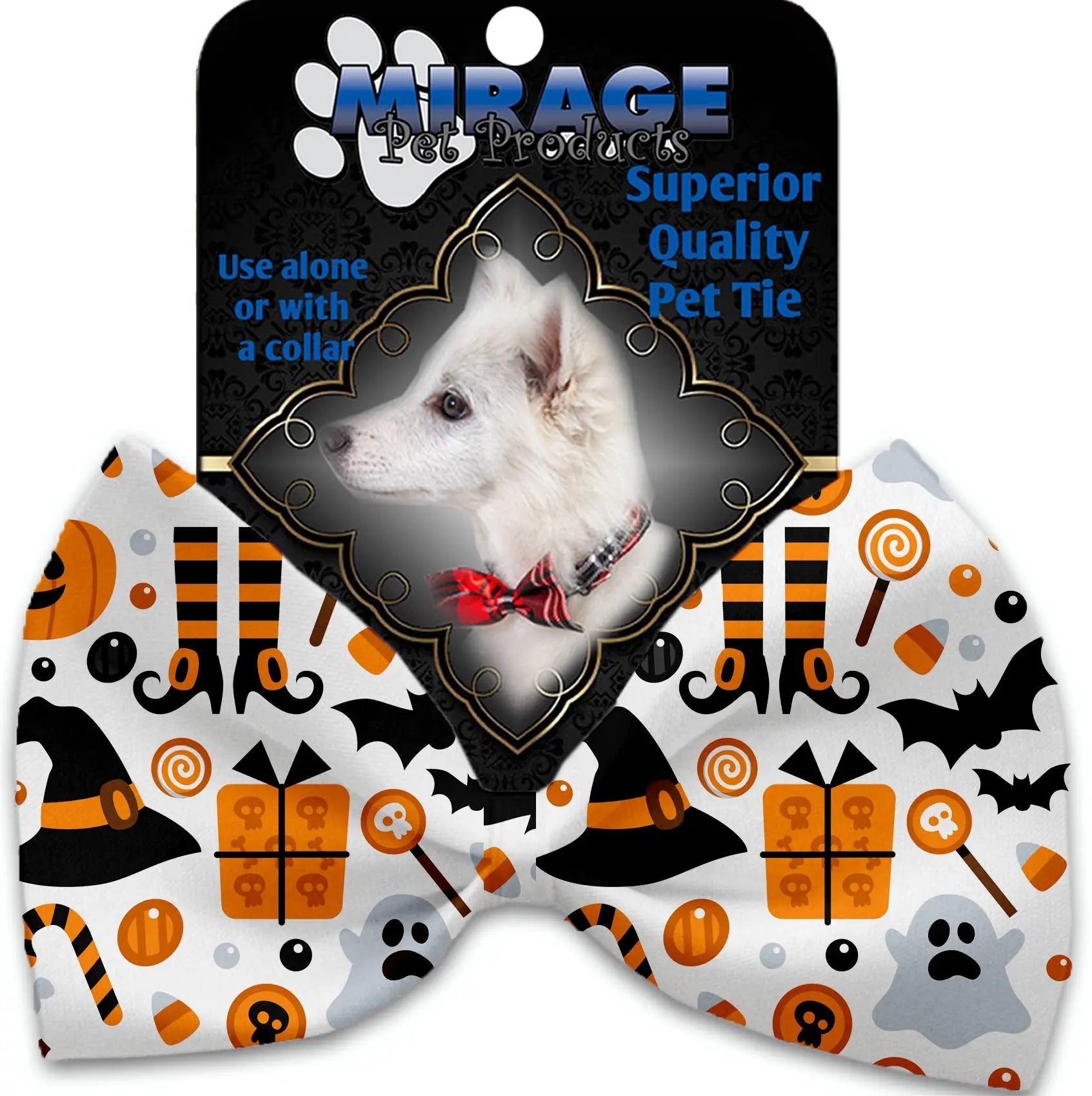 Classic Halloween Pet Bow Tie Collar Accessory With Velcro Default Title