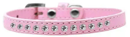 Clear-Crystal-Size-12-Light-Pink-Puppy-Collar-GreatEagleInc-333856323