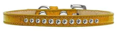 Clear-Crystal-Size-14-Gold-Puppy-Ice-Cream-Collar-GreatEagleInc-319631155