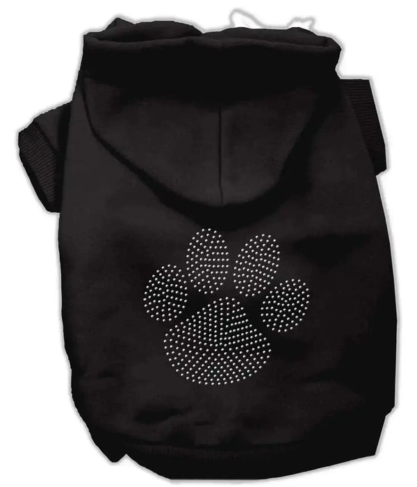 Clear-Rhinestone-Paw-Hoodies-Black-Xxl-GreatEagleInc-333646099