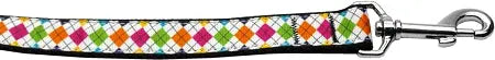 Colorful Argyle 1 Inch Wide 4ft Long Leash Default Title