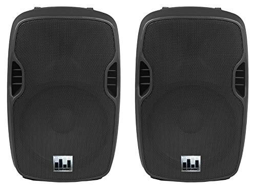 Complete Professional 2000 Watts PA System 6 Ch Mixer 10" Speakers Dual Wireless Mics Stand