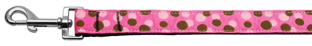 Confetti-Dots-Nylon-Collar-Bright-Pink-1-Wide-6ft-Lsh-GreatEagleInc-333776542