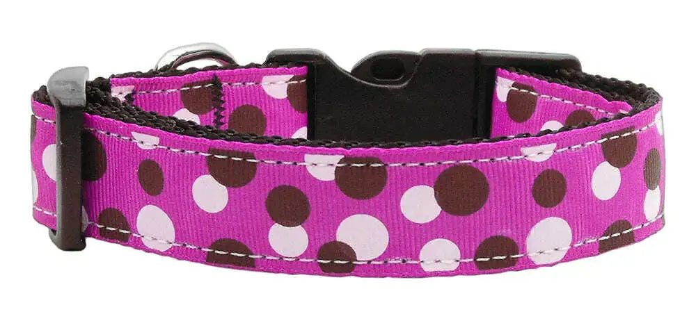 Confetti-Dots-Nylon-Collar-Fuchsia-Medium-GreatEagleInc-318838345