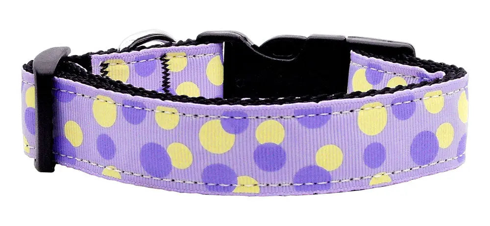 Confetti Dots Nylon Collar Lavender Large Default Title